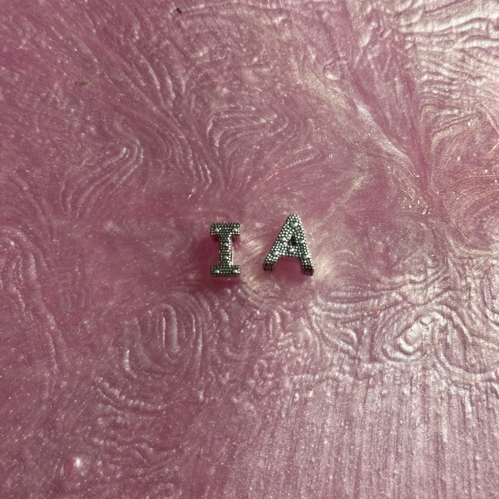 Silver Initial Earrings
